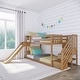 preview thumbnail 30 of 39, Max and Lily Classic Low Bunk with Stairs and Easy Slide Pecan
