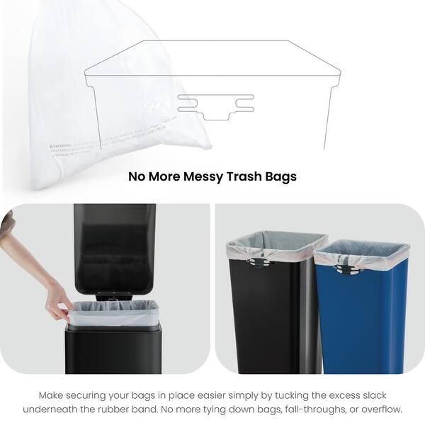 Home Zone Living VA41976A 13 Gallon Kitchen Trash Can