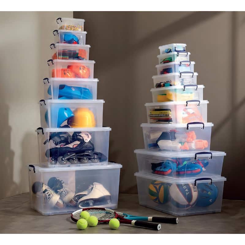 Superio Clear Deep Stackable Storage Container with Lid, 28.5 Qt - 28 qt
