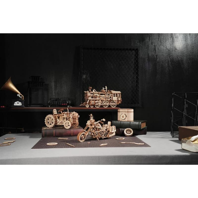 DIY 3D Moving Gears Puzzle - Motorcycle Cruiser - 420pcs