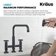 preview thumbnail 18 of 165, Kraus Urbix Industrial Solid Brass Kitchen Faucet