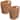 Maple Contemporary Farmhouse Resin 4.5-Gallon Tapered Oval Wicker Watebasket with Handles (Set of 2)