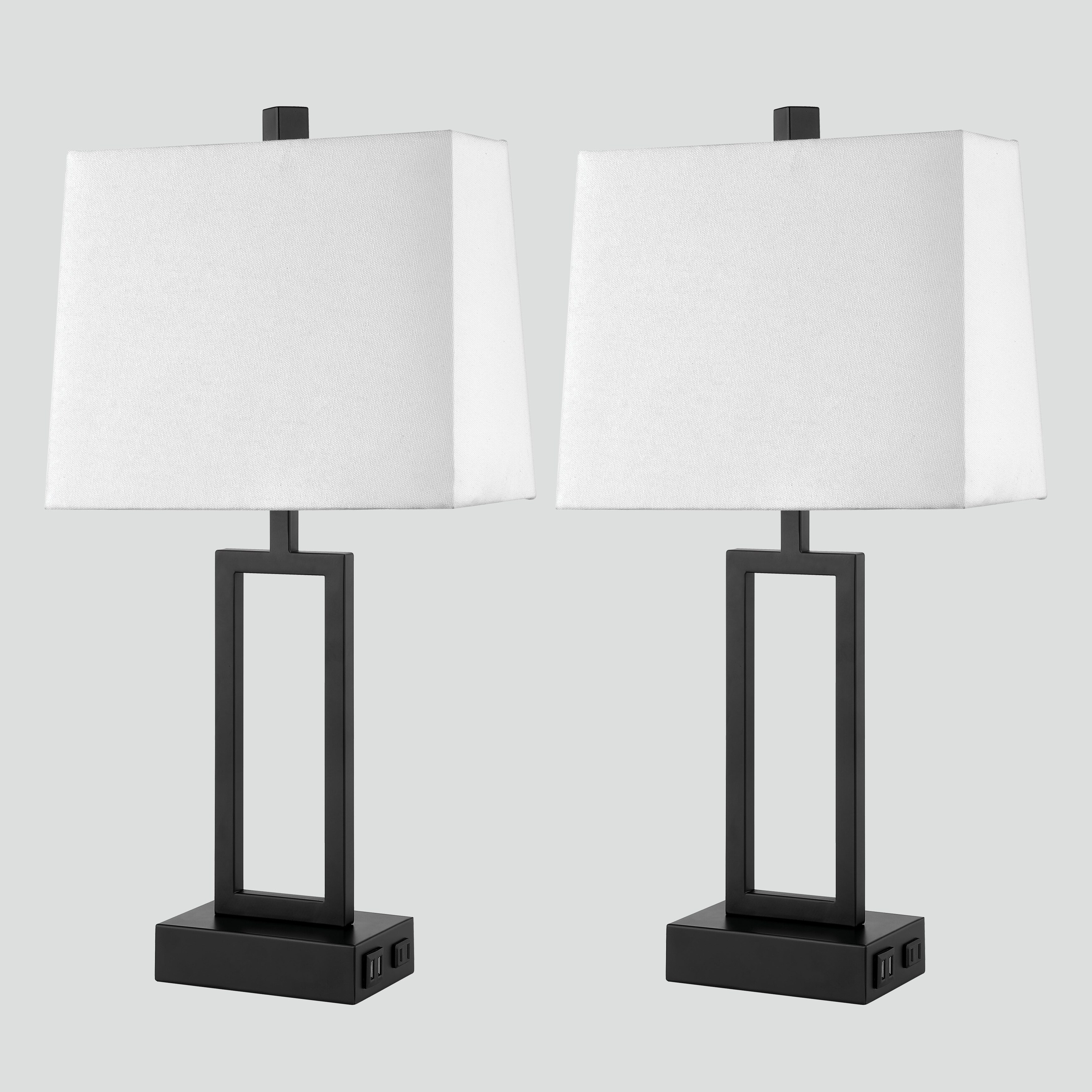 Black table lamp with white shade new arrivals
