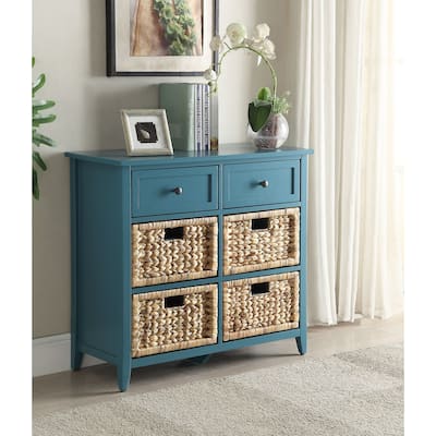 Splendid Teal Console Table with Storage