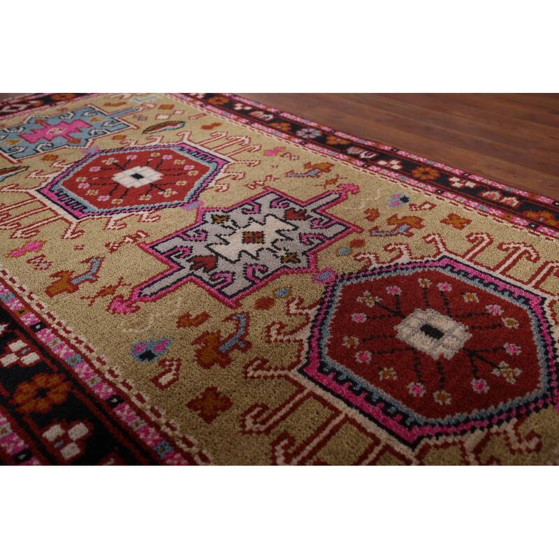 Khotan Oriental Accent Rug Hand-Knotted Wool Carpet - 2'11"x 4'11"