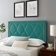 preview thumbnail 44 of 65, Greta Performance Velvet Twin Headboard Teal - Twin