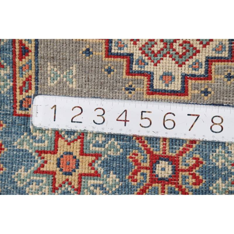 Geometric Kazak Foyer Rug Handmade Accent Wool Carpet - 2'0" x 3'0"