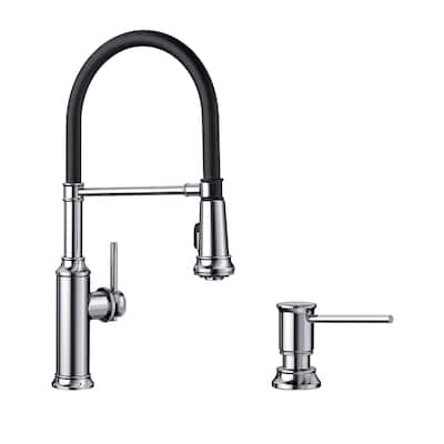 Blanco Empressa Semi-Pro Kitchen Faucet with Soap Dispenser - 2" x 9" x 19.38"