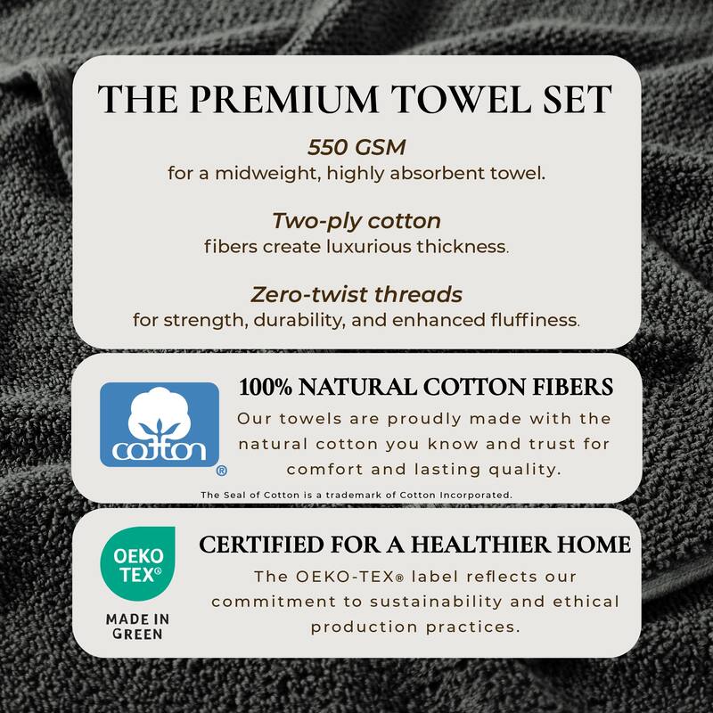 Linery & Co. Luxury Cotton Textured Bath Towel
