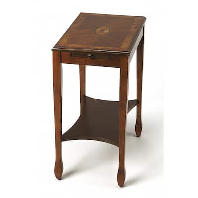 HomeRoots 25" Medium Brown Manufactured Wood Rectangular End Table With Shelf - 27