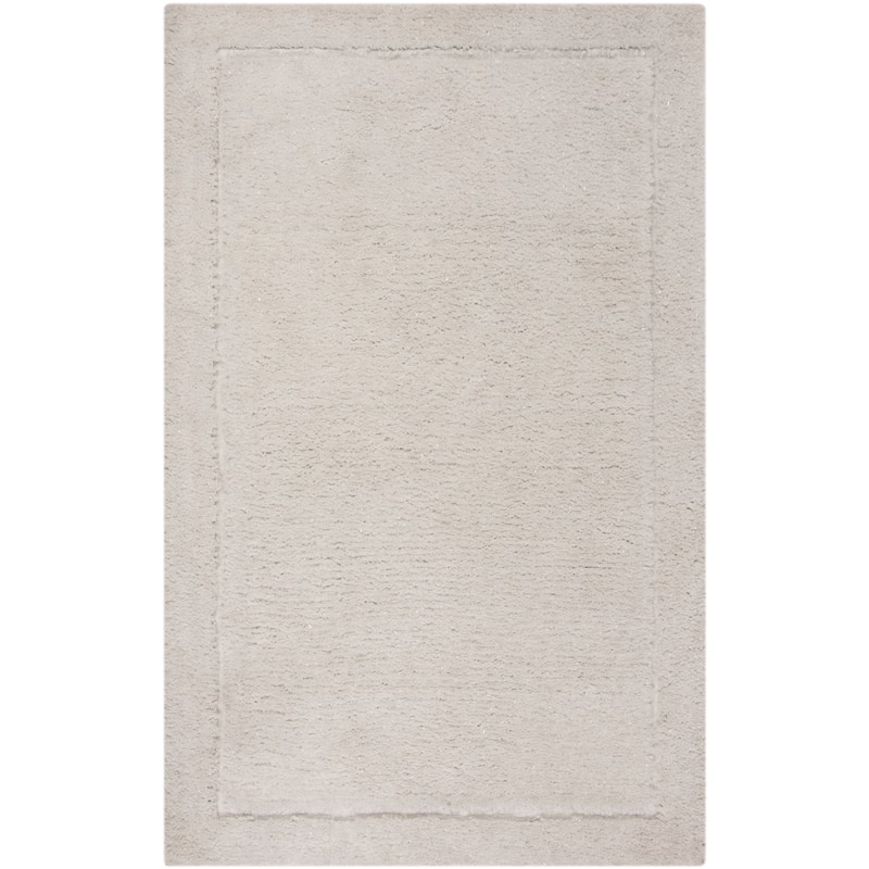 SAFAVIEH Handmade Glamour Shag Ammaria Casual Solid Polyester Rug