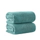 preview thumbnail 32 of 181, Linery & Co. Luxury Cotton Textured Bath Towel Bath Sheet (Pack of 2) - Mineral Blue
