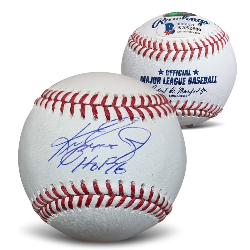 Ken Griffey Jr Autographed Hall of Fame HOF 16 Signed Baseball Beckett COA - 8'6" x 11'6"