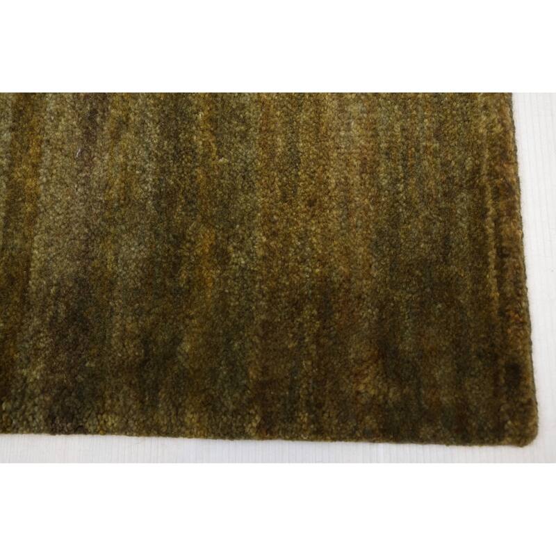 ECARPETGALLERY Hand-knotted Kashkuli Gabbeh Green Wool Rug - 5'5 x 7'9