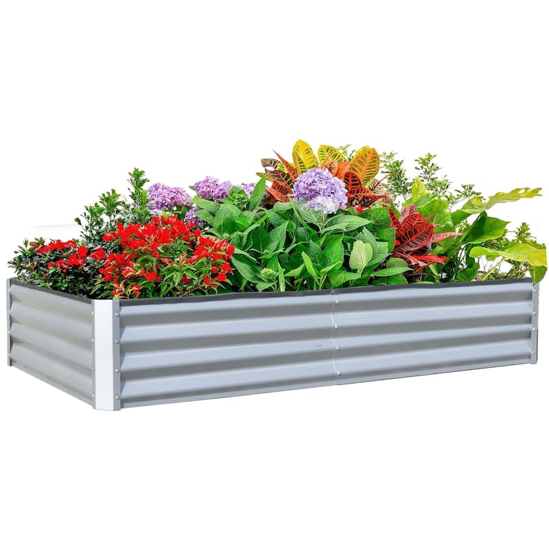Courtyard Garden Planting Beds Vegetable Planting Beds with Open-Ended Base and Support Rods for Gardening Vegetables Fruits