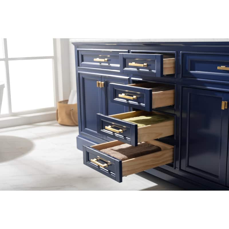 Milano 72" Double Vanity in Blue
