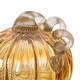 preview thumbnail 14 of 26, Glitzhome Amber Crackle Handblown Decorative Glass Pumpkins