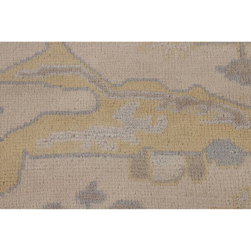 Earth Tone Oushak Area Rug Hand-Knotted Wool Carpet - 8'0" x 9'10"