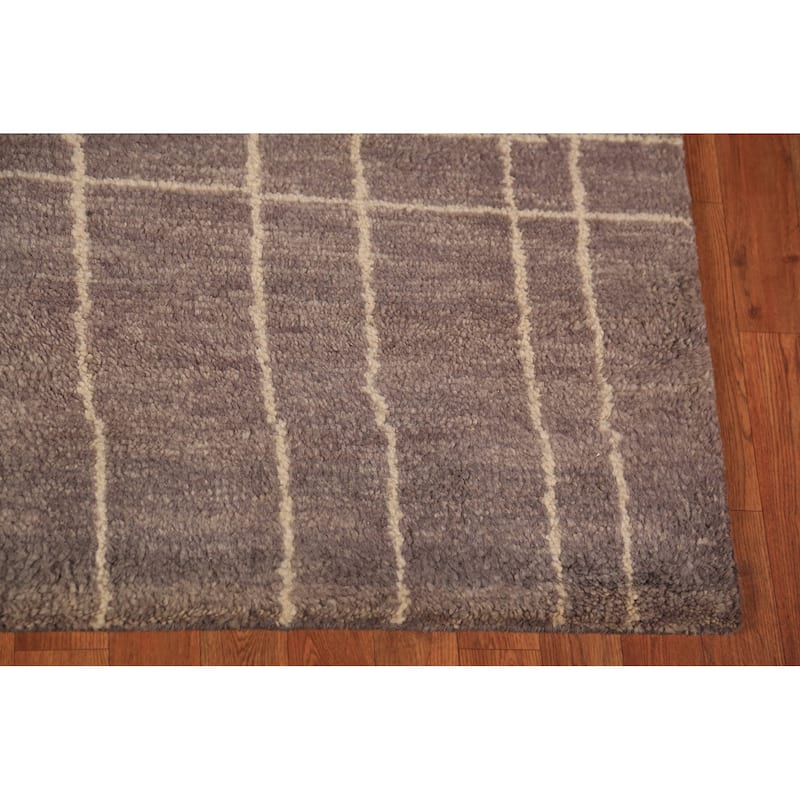 Moroccan Indian Area Rug Handmade Wool Carpet - 5'1" x 7'11"