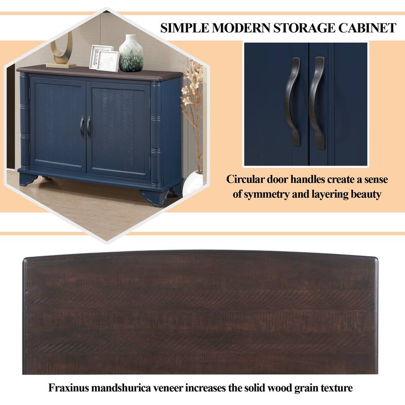 40" Console Table with Storage Shelf