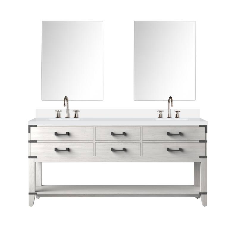 Norwalk Bath Vanity with Cultured Marble Top, Sink, Mirror and Faucet
