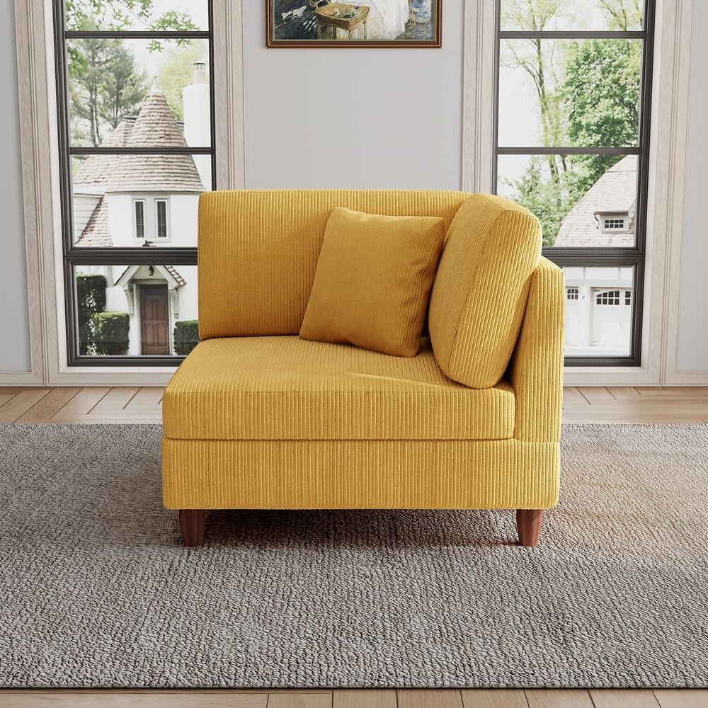 Modular Corduroy Armchair Sofa Accent Chair