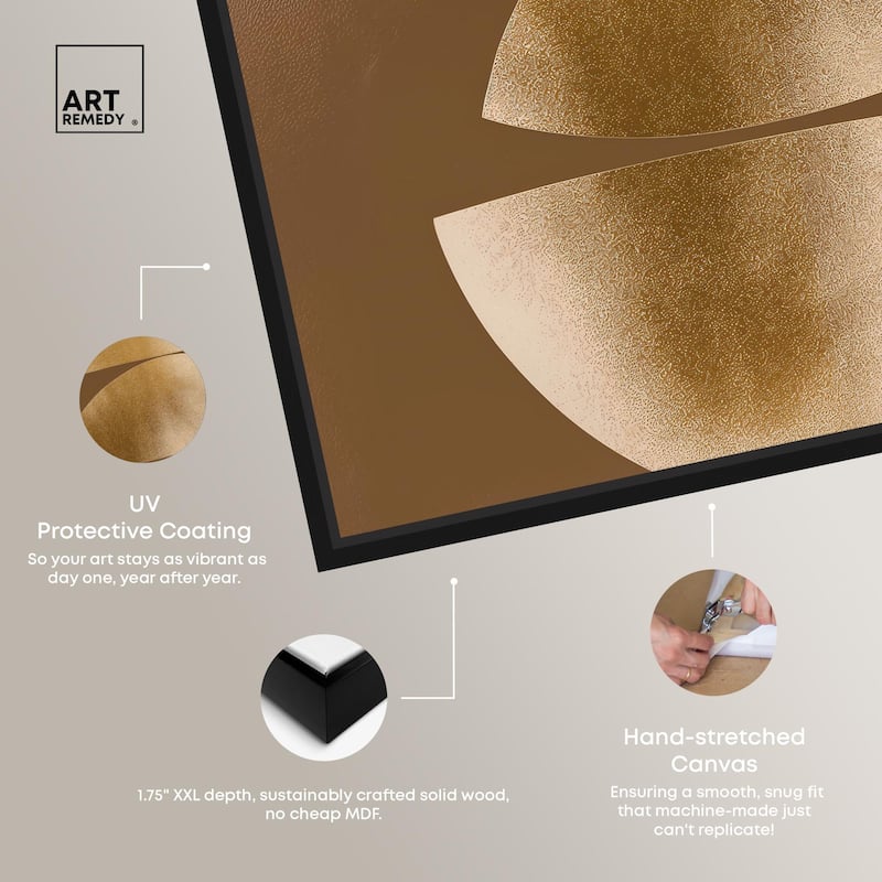 Golden Crescents II Canvas by Art Remedy