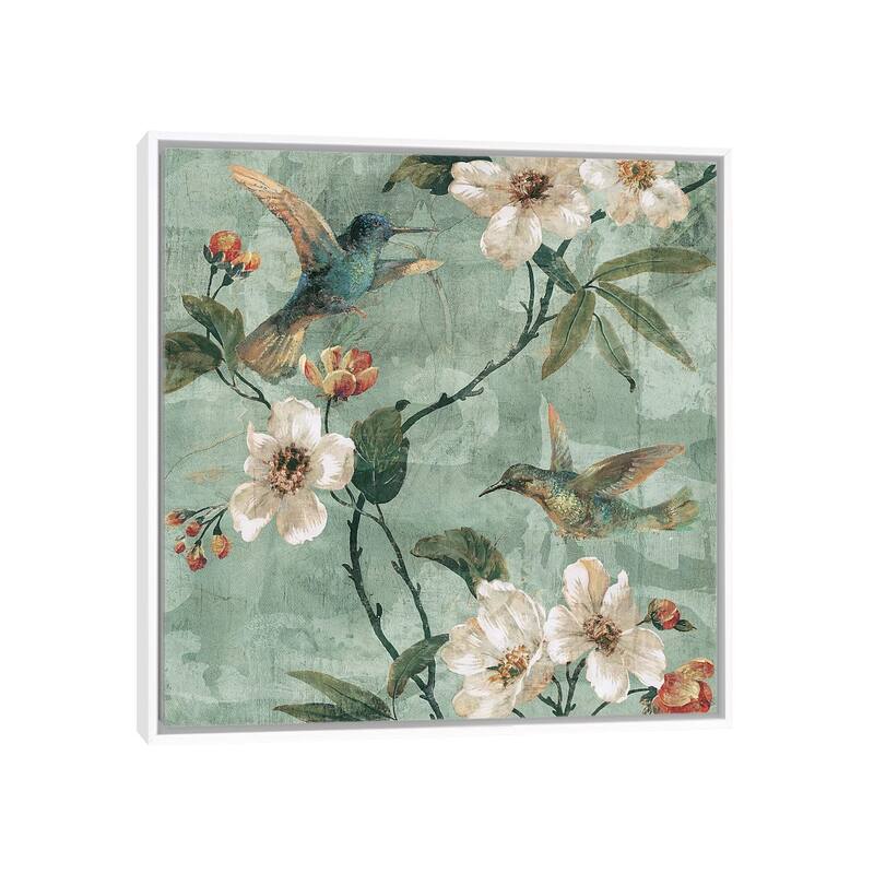iCanvas "Birds Of A Feather II" by Renee Campbell Framed Canvas Print - White - 26x26