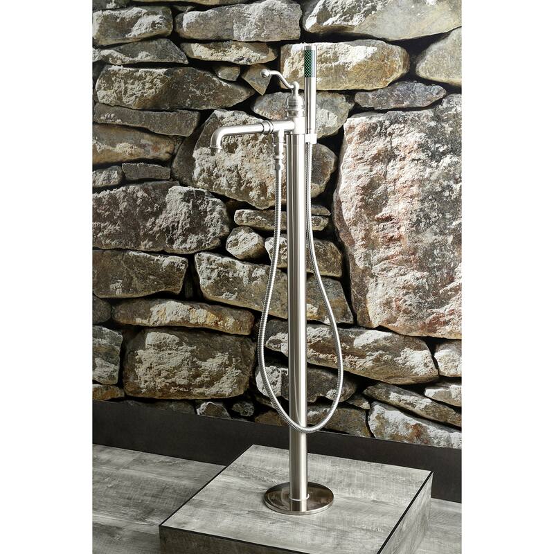 Kingston Brass English Country Freestanding Tub Faucet with Hand Shower