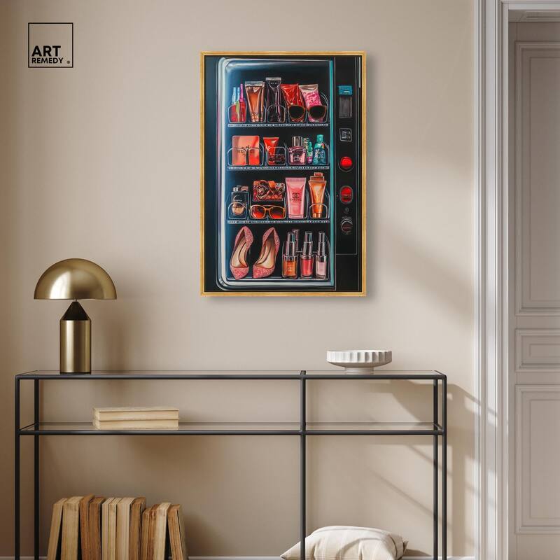 Fashion Vending Machine Canvas by Art Remedy