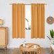 preview thumbnail 23 of 85, Deconovo Solid Rod Pocket Curtain Panel Pair, Set of 4 Panels 38x45 Inch - Orange Flame