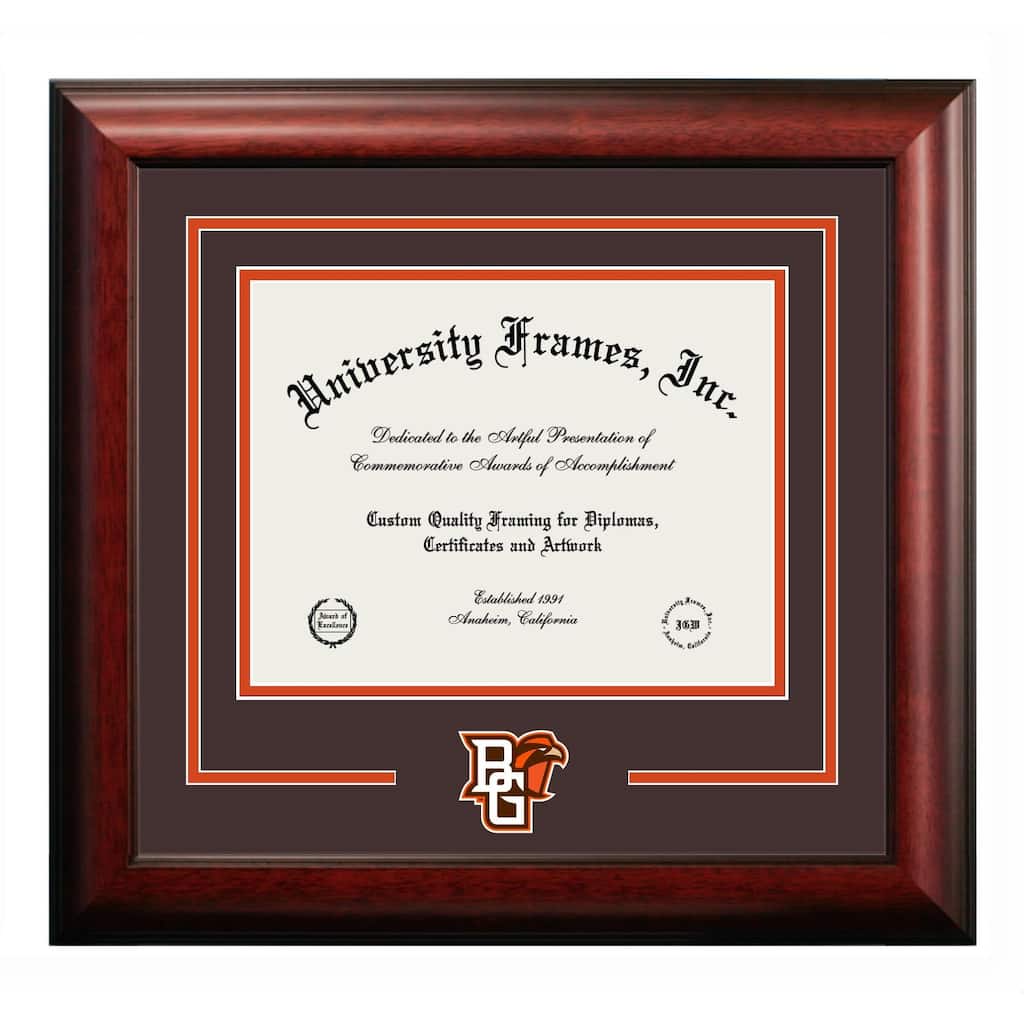 Bowling Green State University 11w x 8.5h Falcons Spirit Diploma Frame