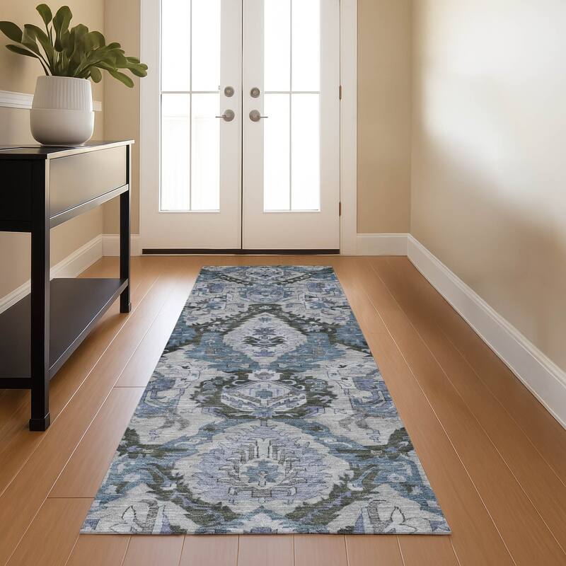Premium Washable Super Soft Global Traditional Mayfield Rug - Gray - 2'3" x 7'6"