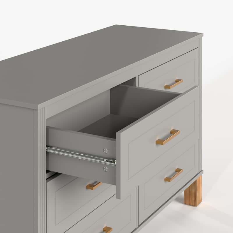 6-Drawer Double Dresser Modern Storage Cabinet