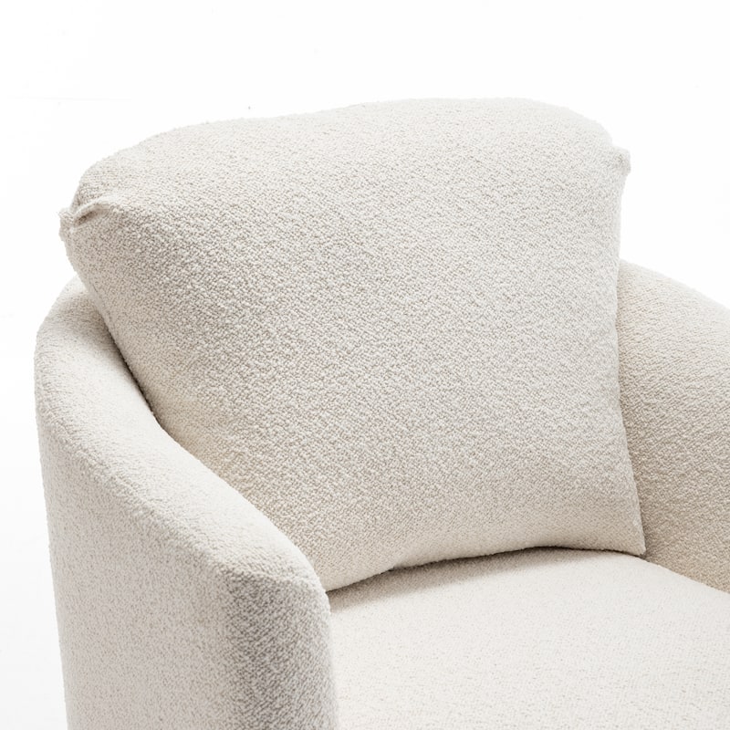 Art Leon Modern Comfortable Corduroy Fabric Swivel Barrel Accent Chair