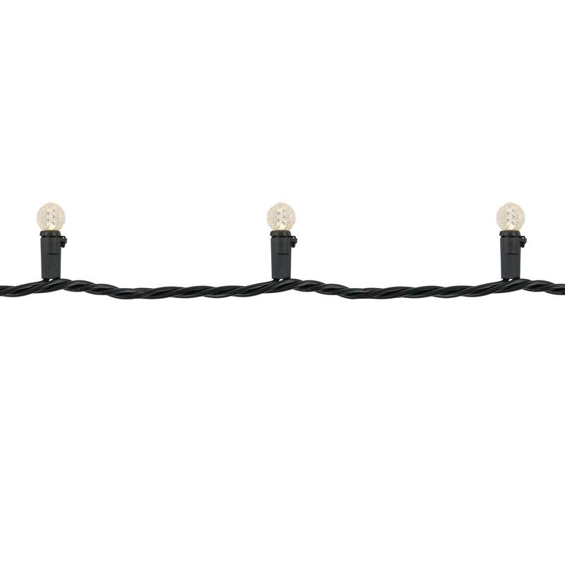 LED G12 Berry Christmas Lights - Warm White - 16' Black Wire - 50 ct