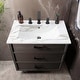 preview thumbnail 108 of 120, JONATHAN Y Aubert 3-Hole Rectangular Ceramic Single Sink Basin Vanity Top