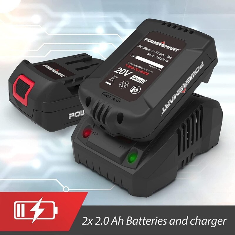  PowerSmart 20V Cordless Leaf Blower with 2.0Ah Battery