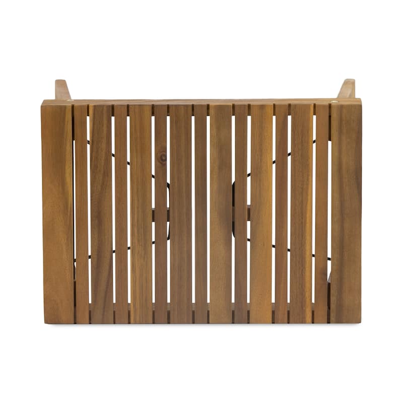 Kyoto Outdoor Acacia Wood 3 Piece Chaise Lounge Set with Water-Resistant Cushions by Christopher Knight Home