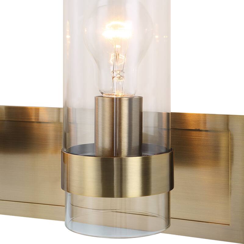 Uttermost Cardiff Antique Brass 3 Light Vanity - 10.13"H x 23"W x 5.75"D