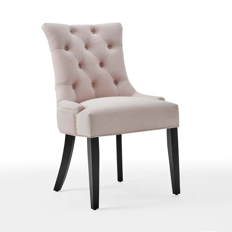 Silver Orchid Kornman Velvet Dining Side Chairs (Set of 2)