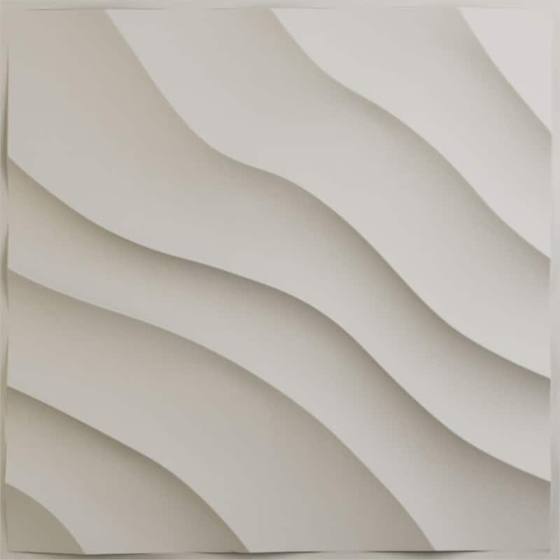 19 5/8"W x 19 5/8"H Modern Wave EnduraWall Decorative 3D Wall Panel