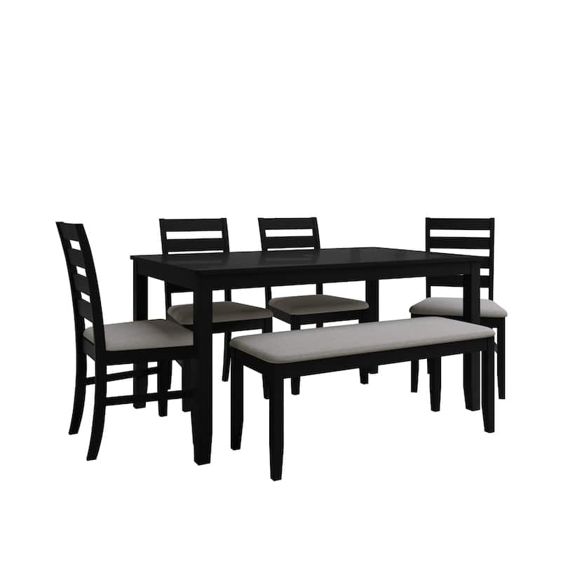 Clayfell Ouray 6-Piece Dining Set, Brown/Black