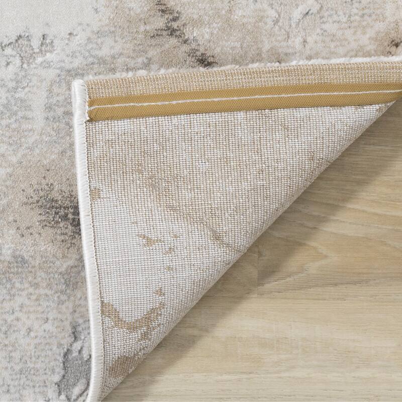 London Collection - Cream Beige Brown Soft Abstract Indoor Area Rug