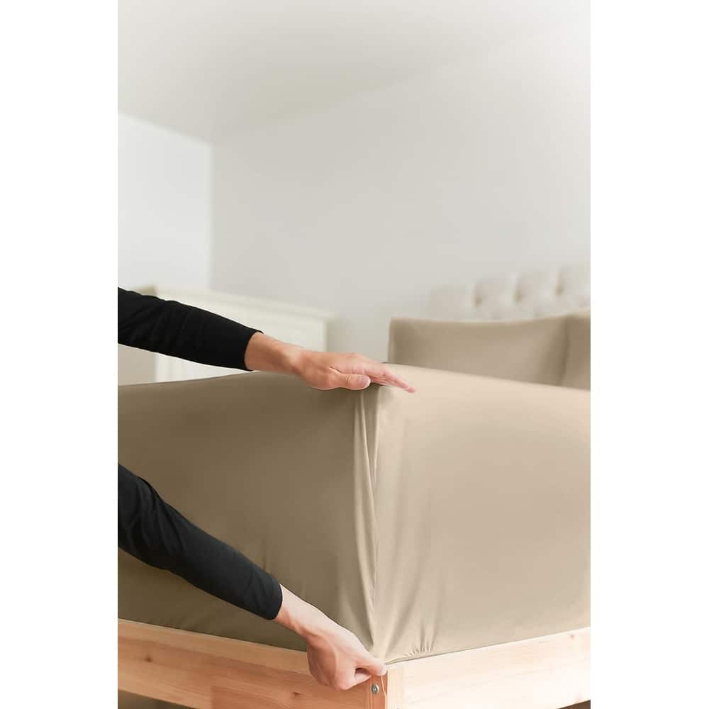 CGK Linens 100% Cotton 18" - 24" Inch Extra Deep Pocket Fitted Sheet