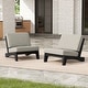 preview thumbnail 1 of 102, Beach-Style Outdoor Teak Club Chair Set Loveseate with Plush All-Weather Cushions