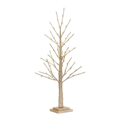 3' Gold LED Lighted Twig Christmas Tree