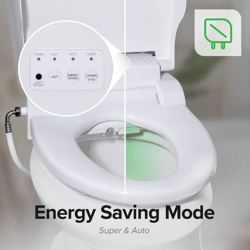 SmartBidet SB-2400 Electric Bidet Seat for Elongated or Round Toilets