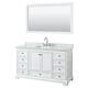 Option White / White Carrara Marble Top / Polished Chrome