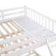 preview thumbnail 16 of 16, Triple Bunk Bed with Ladder and Storage Drawers, Full Over Twin & Twin Bedframe, Solid Wood Detachable Triple Bed for Kids Teens